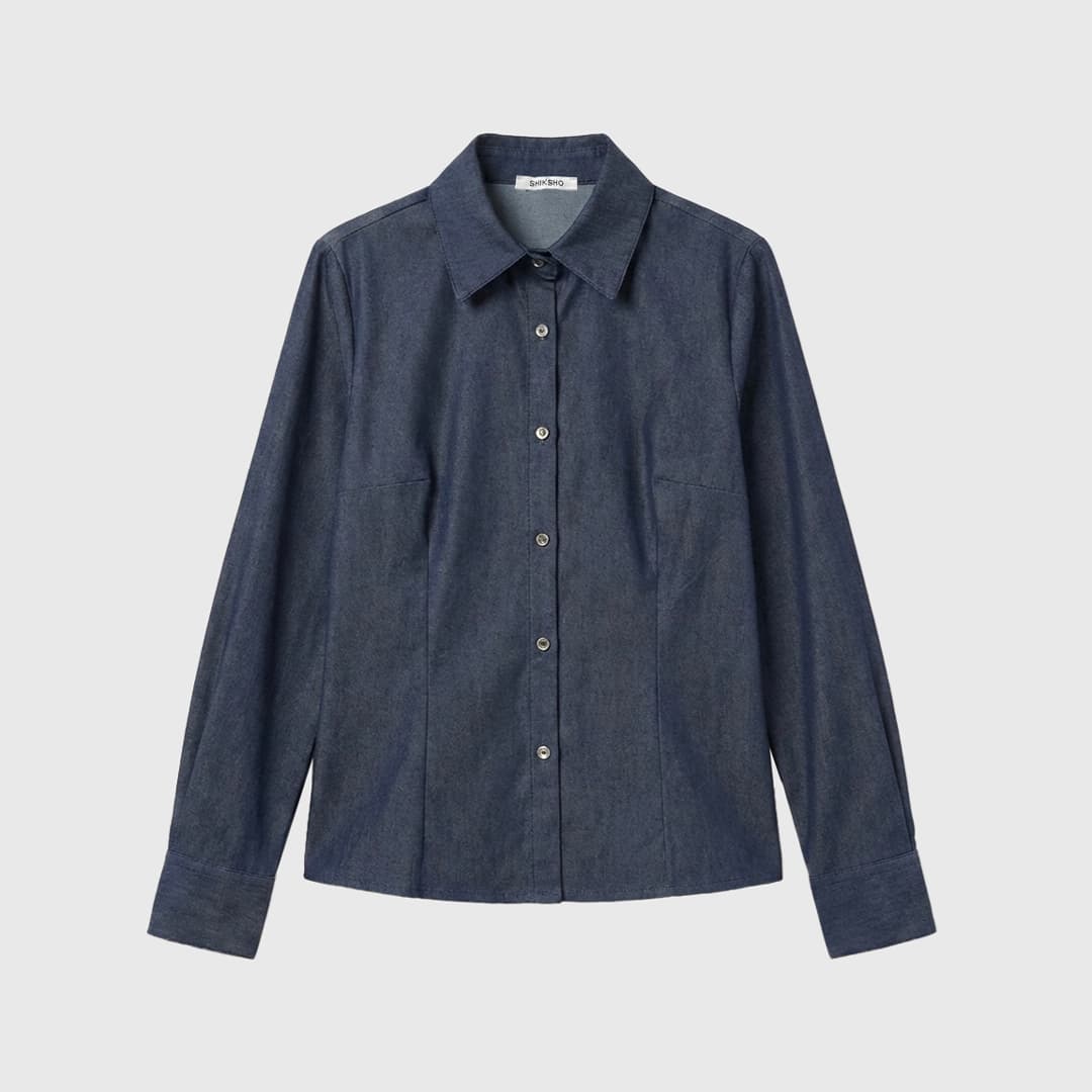 شومیز Amitis رنگ Indigo blue