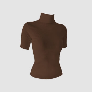 تیشرت یقه اسکی Rira - شکلات فندقی