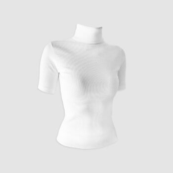 تیشرت یقه اسکی Rira - سفید