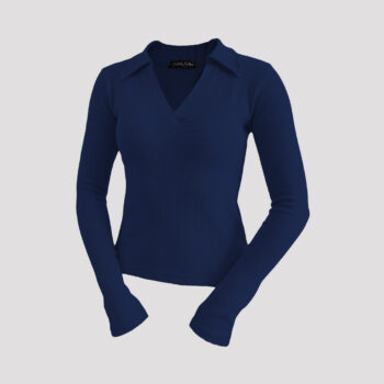 بلوز آستین بلند یقه دار بیانکا