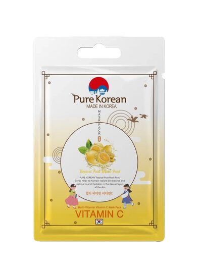 ماسک ورقه‌ای صورت ویتامین C Pure Korean