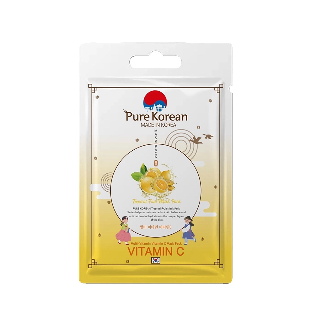 ماسک ورقهای صورت ویتامین C Pure Korean